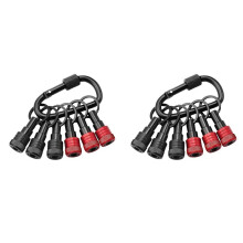 Upgrade Drill Bit Holder Key Chain 12pc, 1/4 Bit Holder for Impact Driver, for Screwdriver & Drill Bits