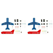 2X DIY Electronic Kit Small Airplane CD4017 Flow Lamp Welding Practice Electronic Science Assembly Kit Flashing LED PCB