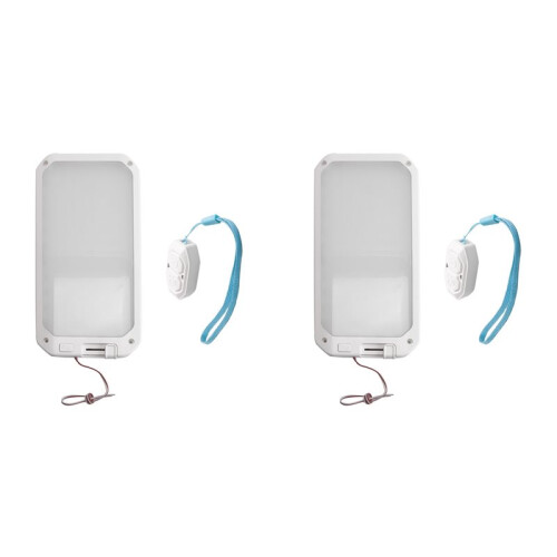 2X 12V-24V Dimmable Roof Dome Ceiling Spot Light Memory Function Slim Thin Interior Dome Lamp for RV Caravan Marine Boat