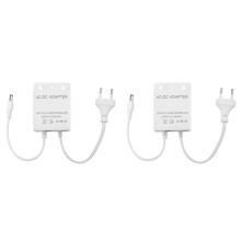 2X AC 110-240V Input  12V Output Supply EU Plug Waterproof Charger for CCTV Security AHD Analog Ip Camera EU Plug