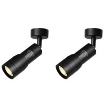 2X Adjustable 10-60 Narrow Angle 3000k Ceiling Mounted Spotlight 7W Zoomable Spotlight Light with Zoom Function