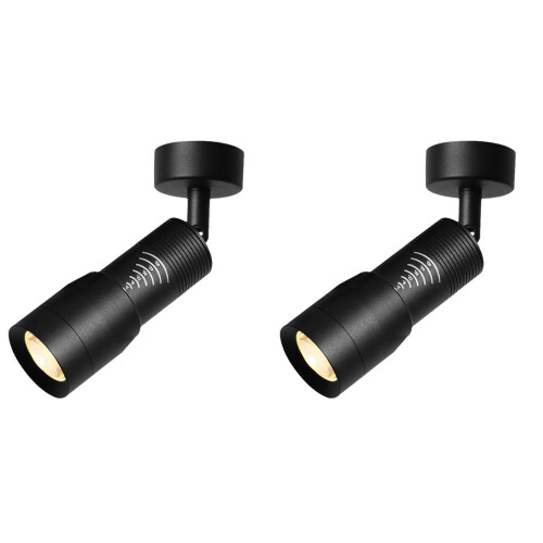 2X Adjustable 10-60 Narrow  Angle 3000k Ceiling Mounted Spotlight 7W Zoomable Spotlight Light with Zoom Function