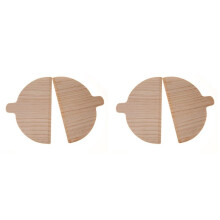 4X Pizza Shovel Pizza Bakery Parts Semicircular Baking Tool Solid Wood Pizza Board Special Tool for Portable Pizza Oven