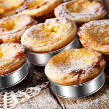 20 Pieces Double Rolled Tart Rings Round Muffin Rings Crumpet Rings Circular Tart Rings for Home Restaurant Baking Tools
