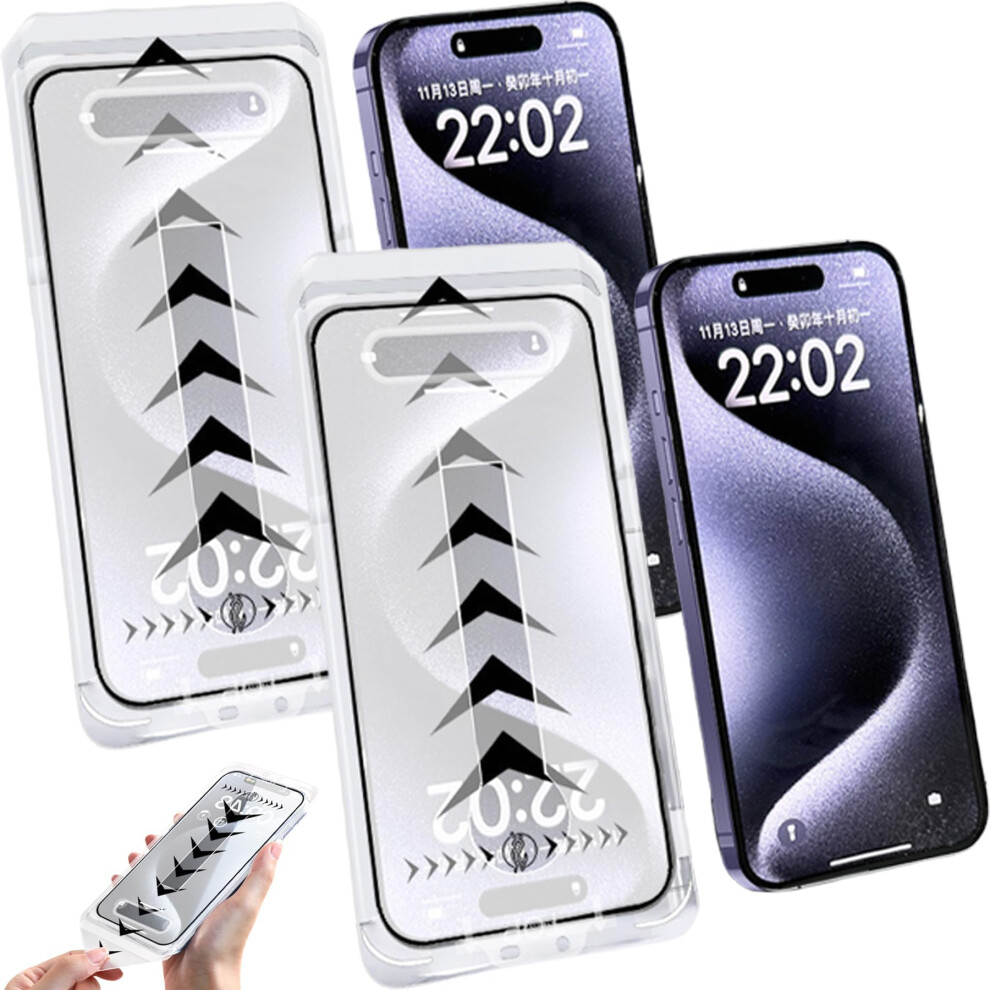 2 Pack Screen Protector For Iphone 17 Pro Max, Hd Privacy Tempered Glass With Antifingerprint Full Coverage 9330225019497