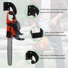 2X Suporte para Motosserra, Suporte de Parede para Motosserra de Alta Resistência, Suporte para Motosserra com Suporte Organizador, Suporte para