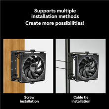 2X Multifunctionele Ventilatorstandaard voor Pc-Behuizing, Externe Koelventilatorbeugel voor 120 en 140 mm Pc-Ventilatoren, 360 Graden Draaibaar,