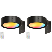 2X Picture Lights LED Art Display Light Battery Operated Dimmable Painting Spotlight 13 Lighting Modes Black