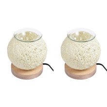 2X Lampada per Aromi Elettrica 3D, Bruciatore di Cera, Diffusore di Oli Essenziali, Luce Notturna, Spina UK