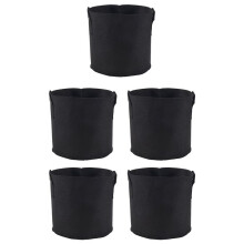 Fabric Pots Container, 5 Pack 3 Gallon Plant Grow Bags, Fabric Containers with Strap Handles for Potato, Flower, Home Gardening Supply