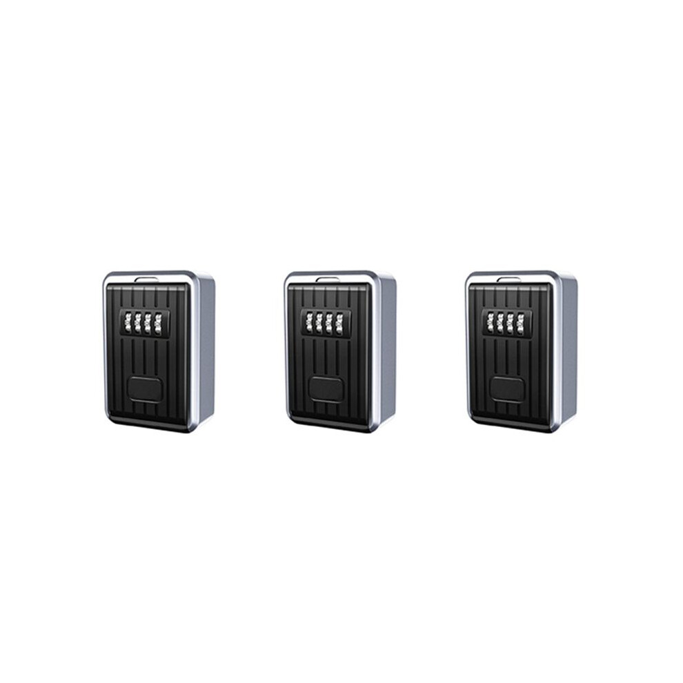 Semoic 3X Lock Box 4 Digit Combination Waterproof Box Weather Resistant Key Hider With Resettable Code Key Storage Wall Mounted