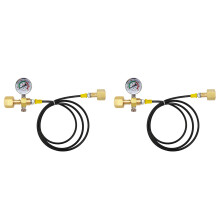 2X Refilling Station Charging Adapter Transfer Nitrogen Argon CO 2 From 40L Bottle to Small Welding Tanks G3/4