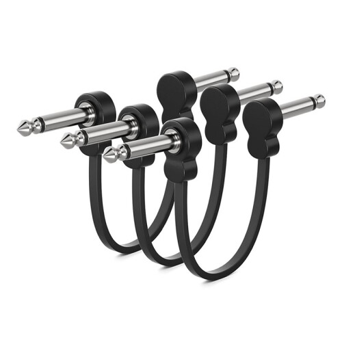 6 Pack Guitar Patch Cables, Right-Angle Flat Patch Cable Pedal Board Cable, Guitar Pedal Accessories 2