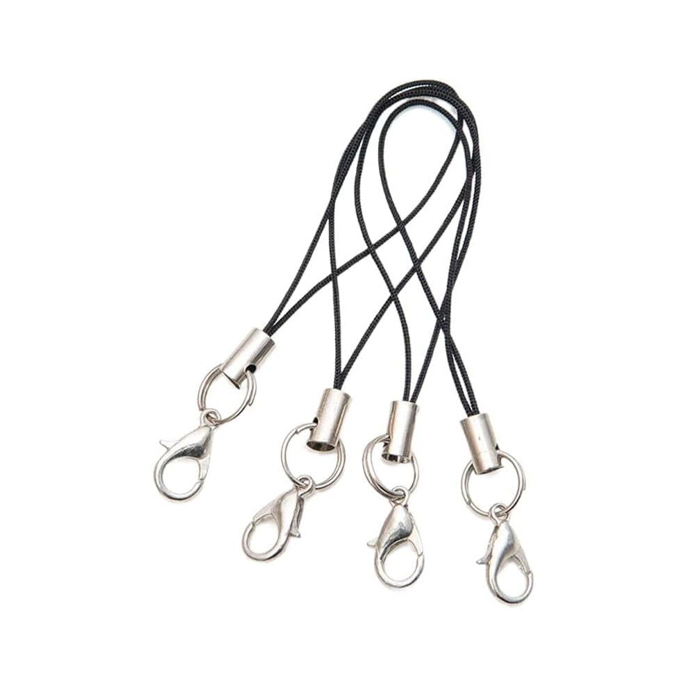 Phone Lanyard Strap With Lobster Clasp For Keychain Usb Drive Diy Jewelry Making 20Pcs Black 9455672279147