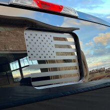 Matte Black Truck Rear Window Decal American Flag Sticker for Chevy Silverado GMC Sierra 20192024
