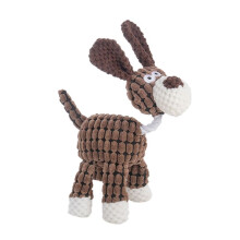Pet Toys, Donkey-Shaped Corduroy Chew Toys, Plush Teething Dog Toys, Pet Training Dog Accessories,B