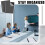 30Pack Report Covers with 3 Prongs Fasteners,Presentation Folders, Plastic Report Folder with Black Back Covers 4