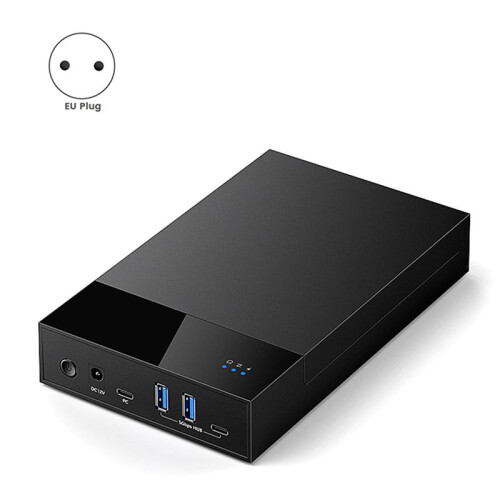 2X Estação de Encaixe USB 3.0 para Unidade  de 3,5 Polegadas Gabinete de Disco Rígido Externo para SSD  de 3,5 2,5 Polegadas HDD 20 TB Plugue 1