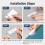 File Folder Tabs, 200 Sets Hanging File Folder Labels 2Inch Plastic Tabs and Inserts for Hanging File Folders 3
