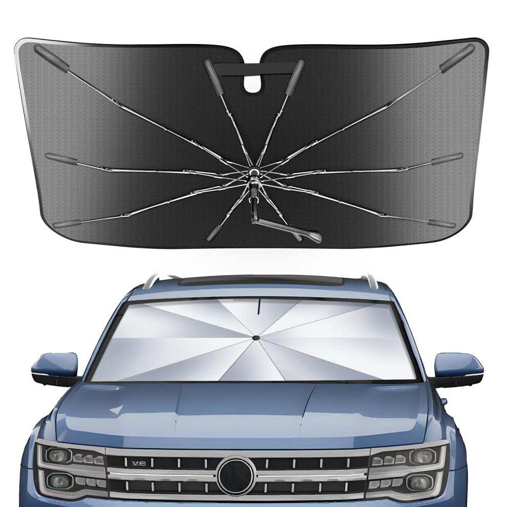 Windshield Sunshade For Volkswagen Atlas 2018Â2025, Umbrella Style Uv50+ DualâLayer Heat Protection 9073542725640