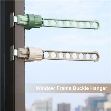 3Pcs Window Frame Clothes Hanging Rack Portable Indoor Window 8-Holes Drying Rack Adjustable Home for Clothes Stand