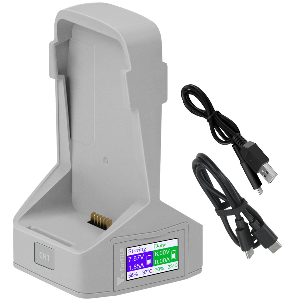 Dual Lcd Battery Charger With Fast Charge And Storage Mode For Travel For Dji Flip Drone 9455672279932