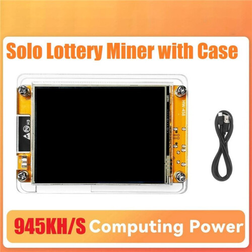 3X NMiner NerdMiner+Case 945KH/S Harshrate 2,8 Polegadas  Display Bitcoin Crypto Solo Lottery Miner NerdMiner Atualizado 1