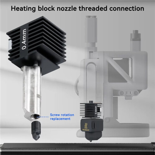 2X for  A1 Hotend Kit Replace Nozzle  A1 Hotend A1 Nozzle Hot End Assembly Print  Hardened 0.4mm 2