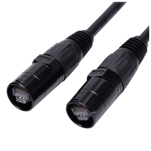 2X CAT6 Ethercon Cable EtherCON-Compatible RJ45 Connector for Studio Setups, Touring, Stage Production, Concerts 2 Meter 1