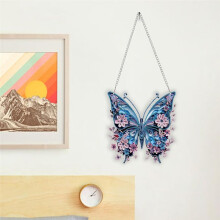 DIY Diamond Pendant Painting Kit Animals, Hanging Ornaments Gemstone Painting Art for Wall Door Decoration