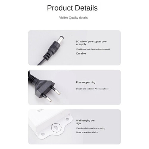 2X 12V-2A Uninterruptible Power Supply for WiFi, Modem, Security Camera  UPS Battery Backup Protector EU PLUG 2