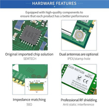 2X EBYTE E220-900T22D LoRa LLCC68 Wireless Module 22dBm 5km SMA-K UART RSSI Transmitter Receiver DIP W/ 868MHz Antenna