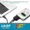 2X Cabo Adaptador  para USB 3.0 para Disco Rígido SSD HDD  III de 3,5/2,5 Polegadas, Conversor de Disco com Suporte para Plugue UE UASP 1