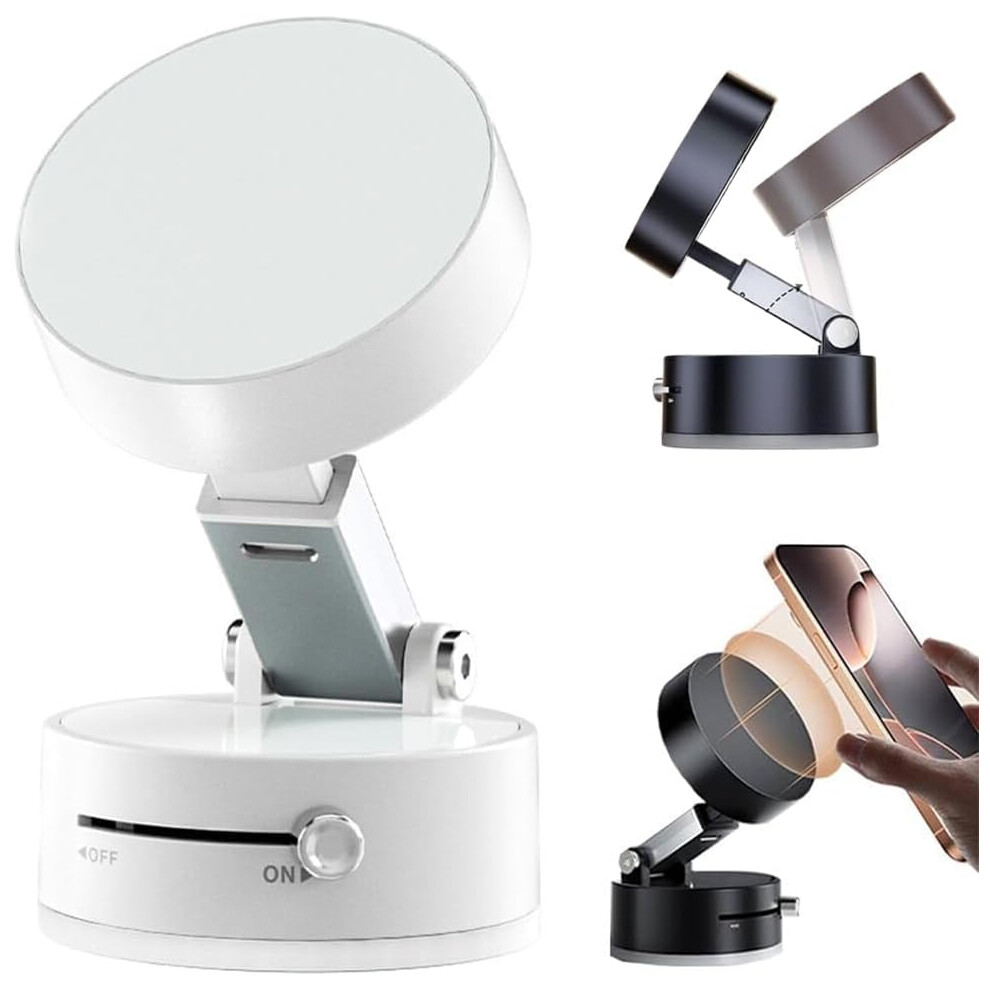 Magnetic Phone Holder With Strong Suction, Foldable Doublesided Stand For All Phones White 9455672281638