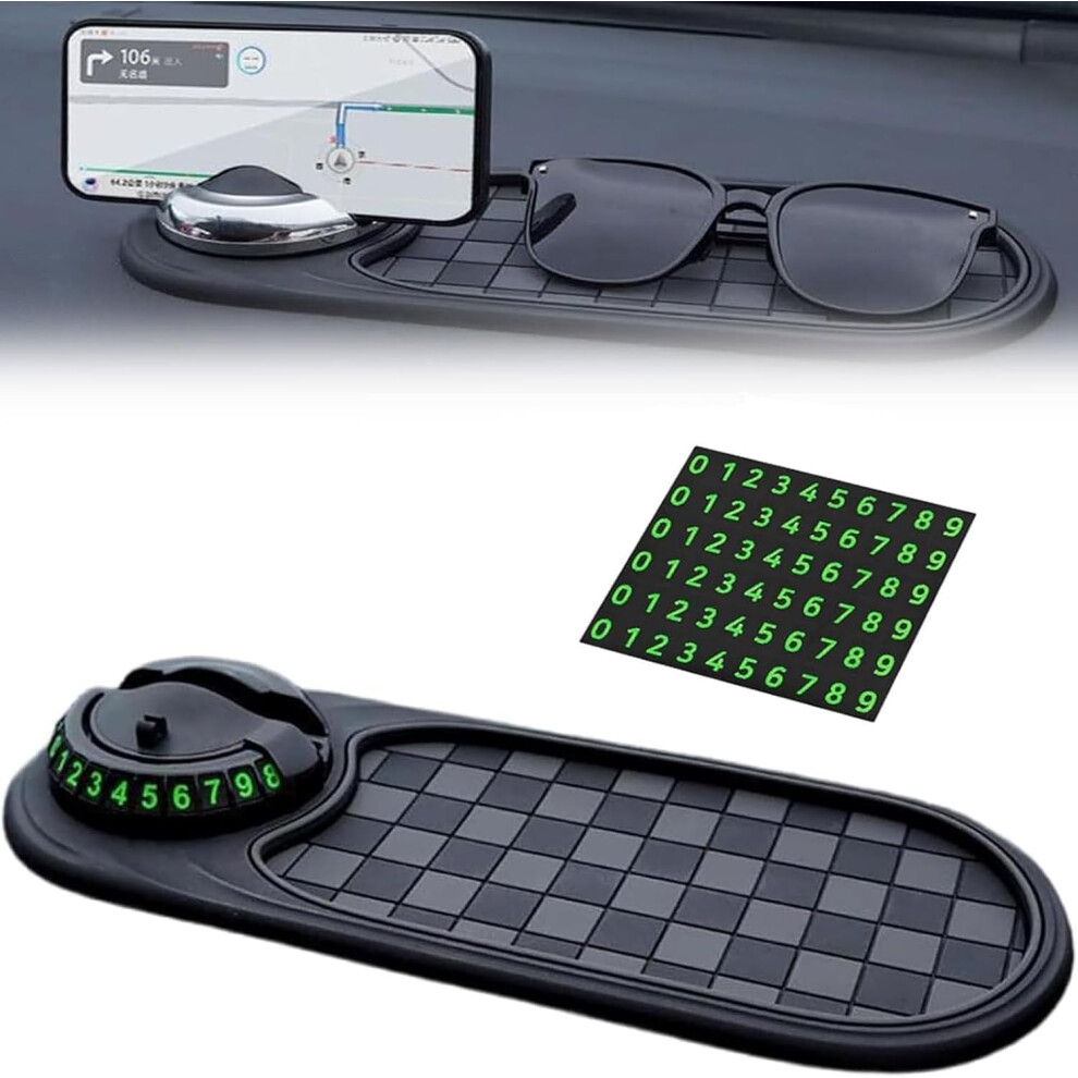 360 Rotatable Car Phone Holder Anti Slip Dashboard Mat For Honda Civic 19992000 With Parking Number Display 9330225020172