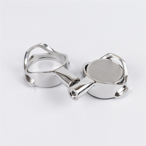 58mm Hollow Design Coffee Handle for E61 Brewing  Coffee Machine Stainless Steel Bottomless Extraction Handle 1
