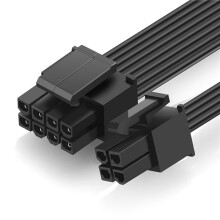 2X CPU 8 Pin Female To CPU ATX 8Pin + ATX 4 Pin Male Power Supply Converter Adapter Extension Cable