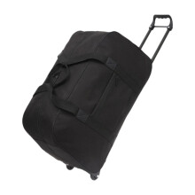 Black Wheeled Duffel Bag for Travel with Large Capacity and Professional Rolling Convenience