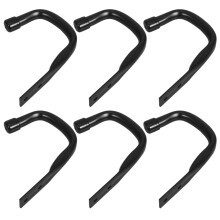 6pcs Heavy Duty Garage Storage Hooks Wall Mount WeatherResistant Black Finish for Tools Ladders