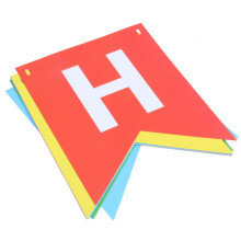 Colorful "Happy Birthday" Lovely Banner Bunting Rainbow Pennant Garlands Paper Flags Perfect for Birthday Parties, Ceremonies, Kitchen, Bedrooms