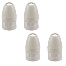 4X Abnehmbarer Weißer Plastiktrinker mit Griff für Tauben Vogelbedarf 29 x 17 cm