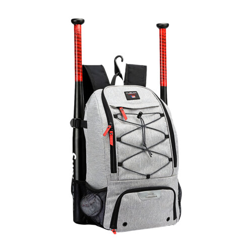 High Quality Polyester Baseball Practice Backpack Designed-grey