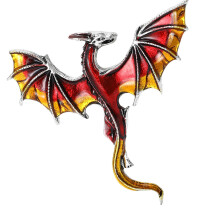 Vrolijke Draak Emaille Legering Broche Pin Compact Pak-Rood