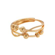 Moderner verstellbarer Spinner-Schmuckring-03 Karat Gold 6367