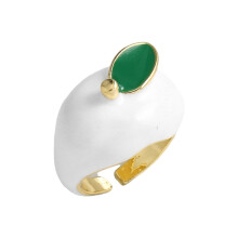 Sturdy Copper Construction Adjustable Apples Ring for-White