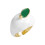 Sturdy Copper Construction Adjustable Apples Ring for-White 1