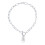 Collier en forme de larme en acrylique brillant pour-argent 1
