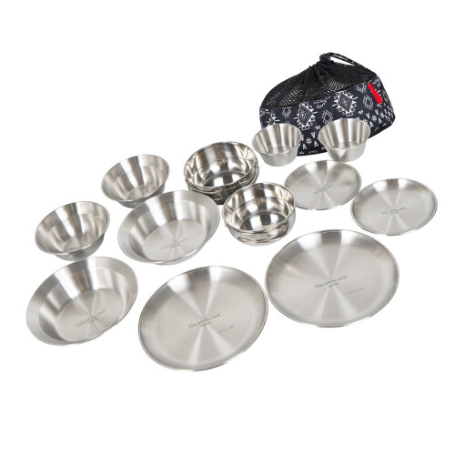 Rustproof Stainless Steel 12Pieces Camping-12piece dinner plat