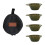 4Pcs Plastic Camping Cup Camping Bowl-4 military green por 1