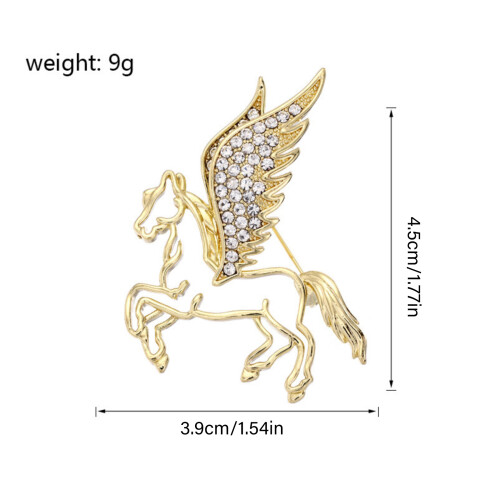 Multi Purpose Pegasus Design Brooch Hollow Out And Micro 2